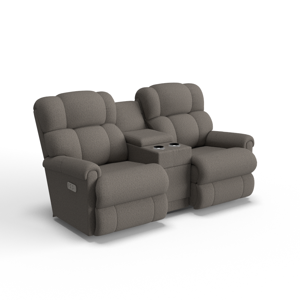 Pinnacle Power Wall Reclining Loveseat w/ Console Headrest & Lumbar